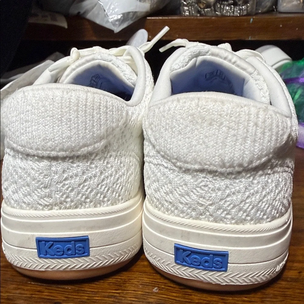 Keds Cream Lace-Up lightweight blissarch textile Sneakers Size 7W